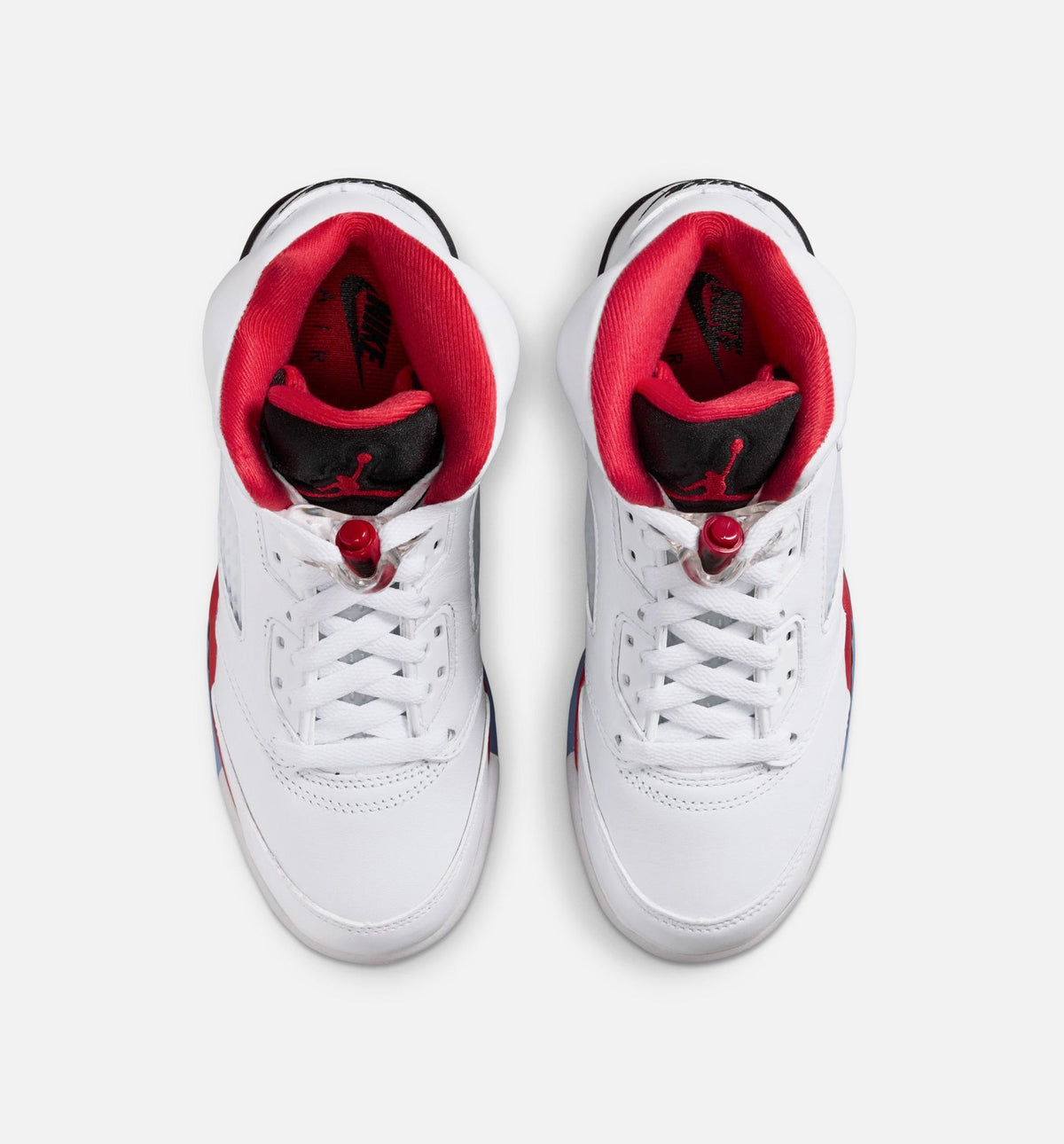 Air Jordan 5 Retro Fire Red Grade School Shoe - White/Fire Red/Black