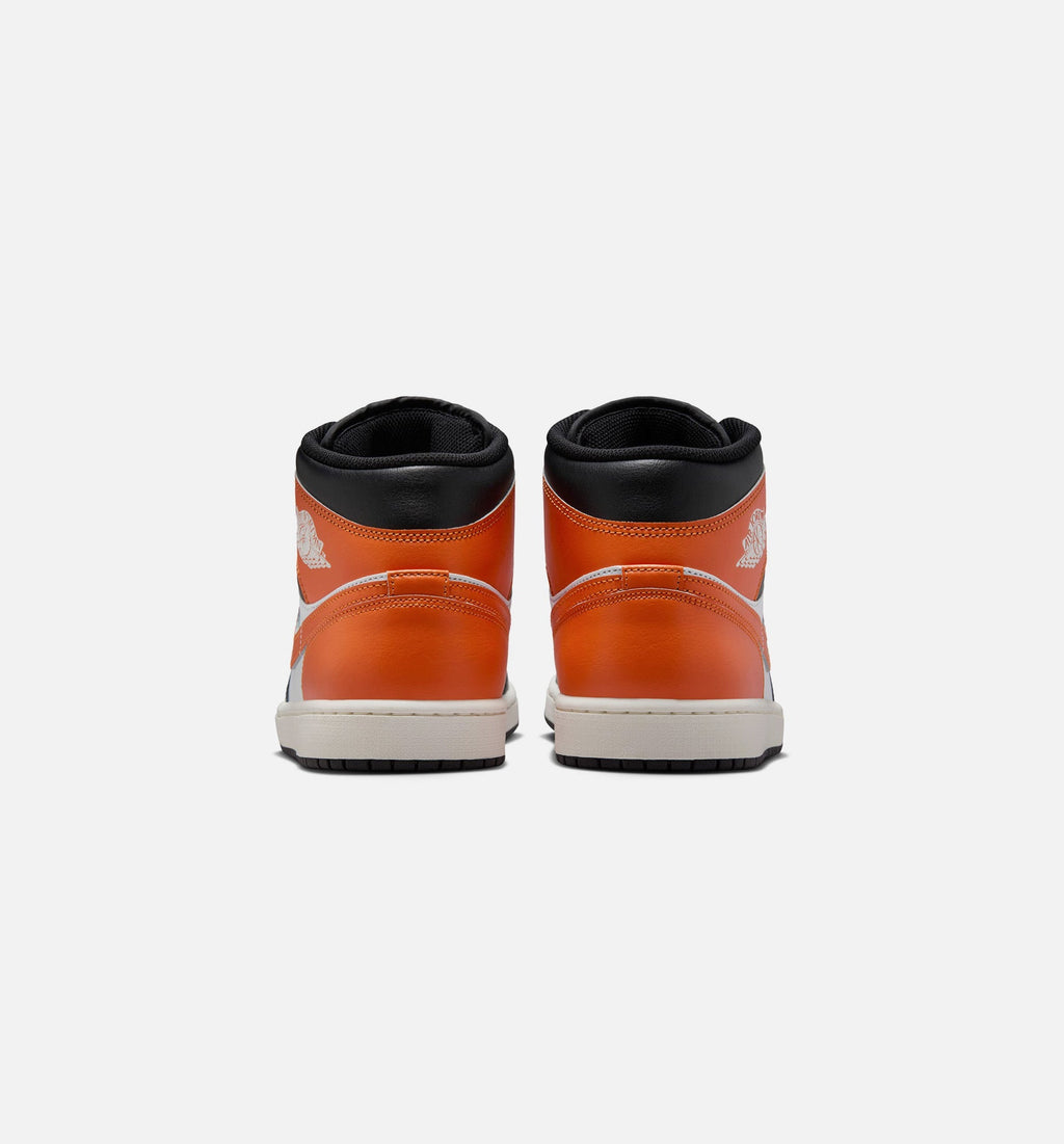 Air Jordan 1 Mid Men's Lifestyle Shoes - Starfish / White / Sail / Black