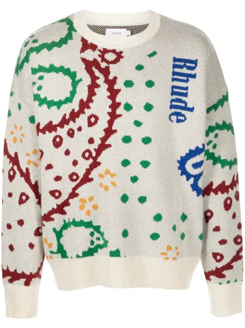 RHUDE intarsia knit sweater