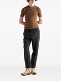 Prada anchor-detail ribbed knit sweater