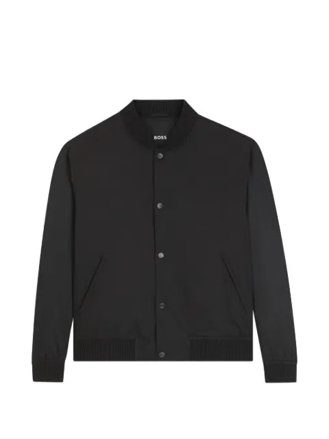 BOSS water-repellent jacket with monogram-patterned sleeves