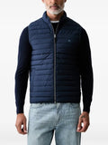 Hackett London quilted logo-embroidered gilet