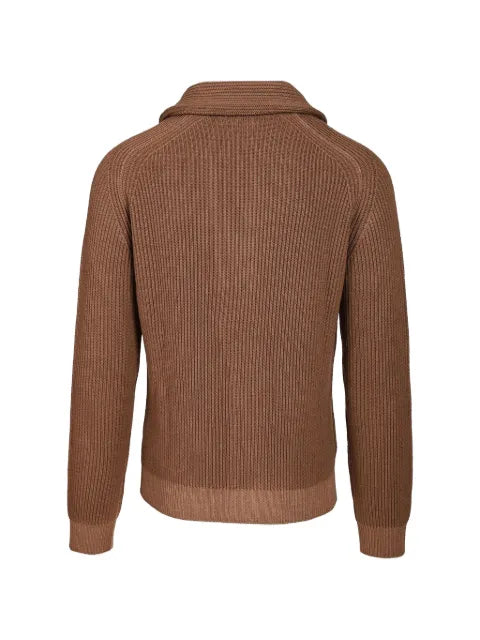 Fedeli shawl-collar ribbed-knit cardigan