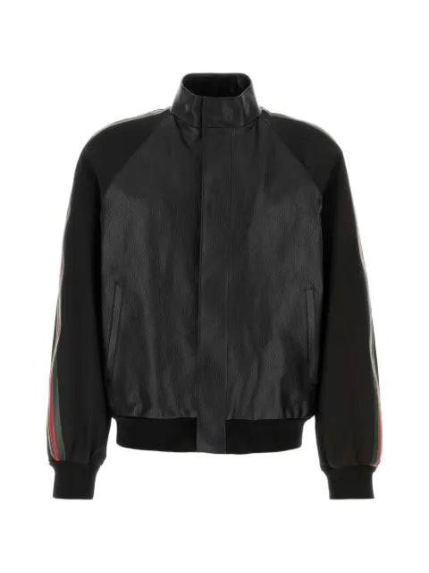 Gucci Web-stripe panelled bomber jacket