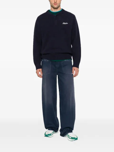 Axel Arigato Tag logo-patch henley sweater