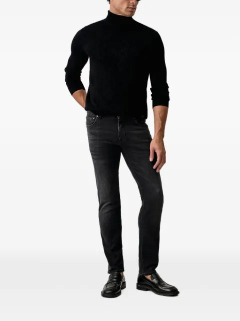 Karl Lagerfeld monogram-jacquard roll-neck sweater