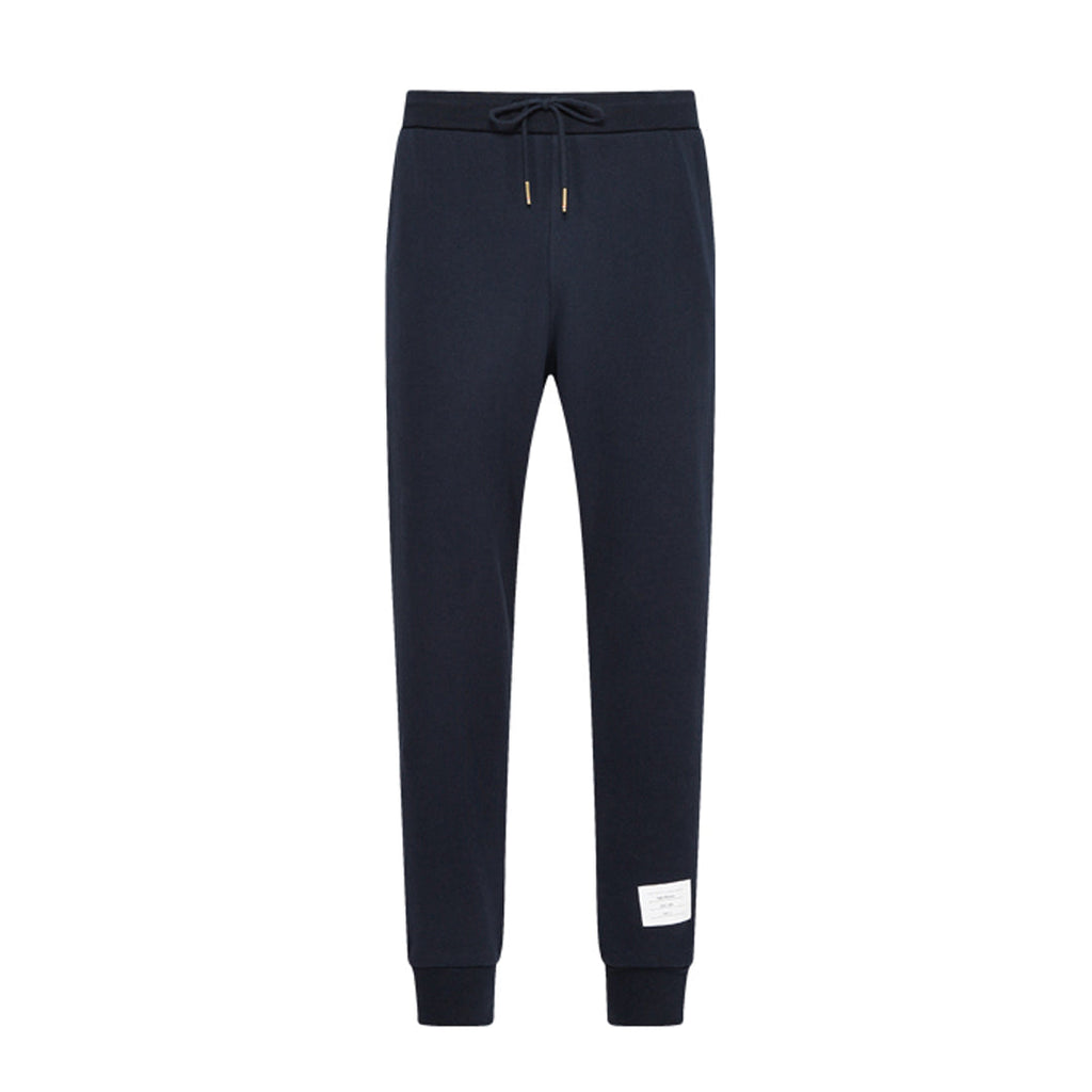 Thom Browne Style Unisex Casual Sweatpants with Signature Four-Bar Detail