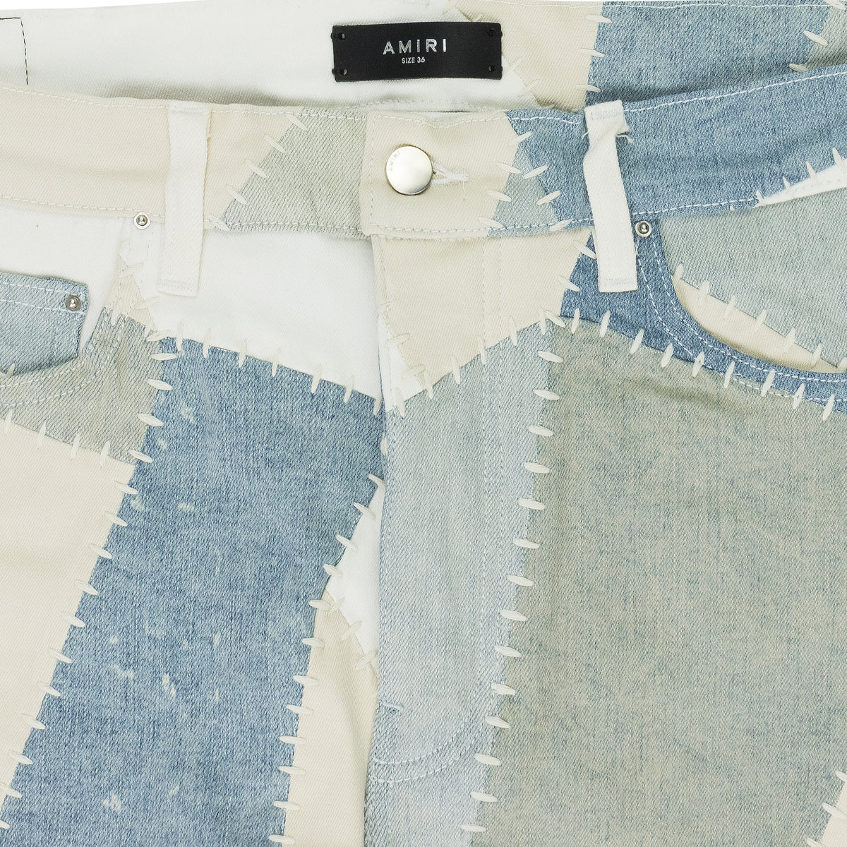 Alabaster Denim Patchwork Skinny Jeans