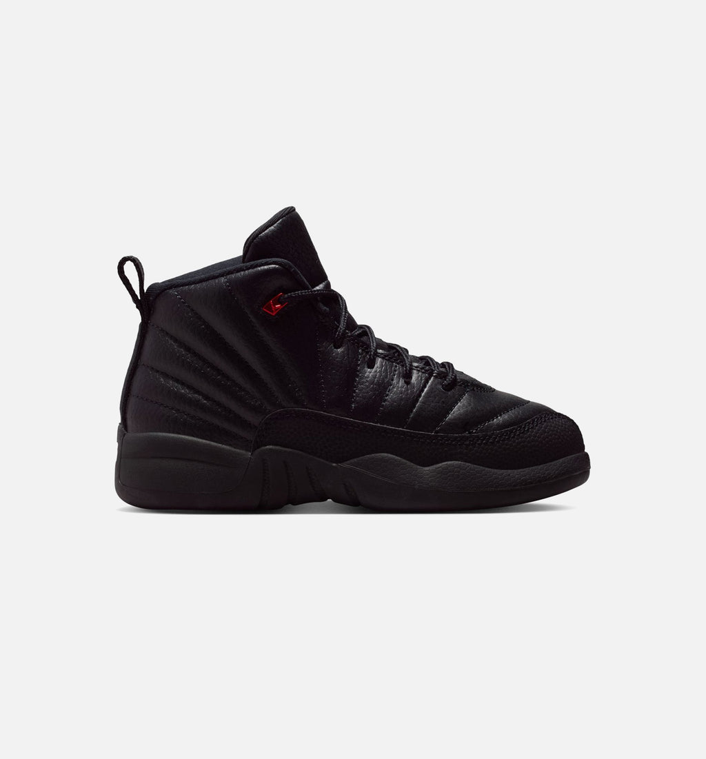 Air Jordan 12 Retro Bloodline Preschool Sneakers - Black / Varsity Red