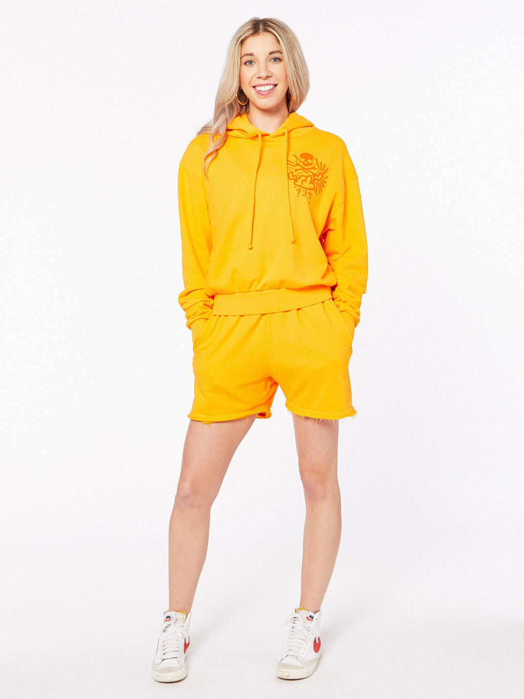 HOODED LAURA CROP SWEATSHIRT