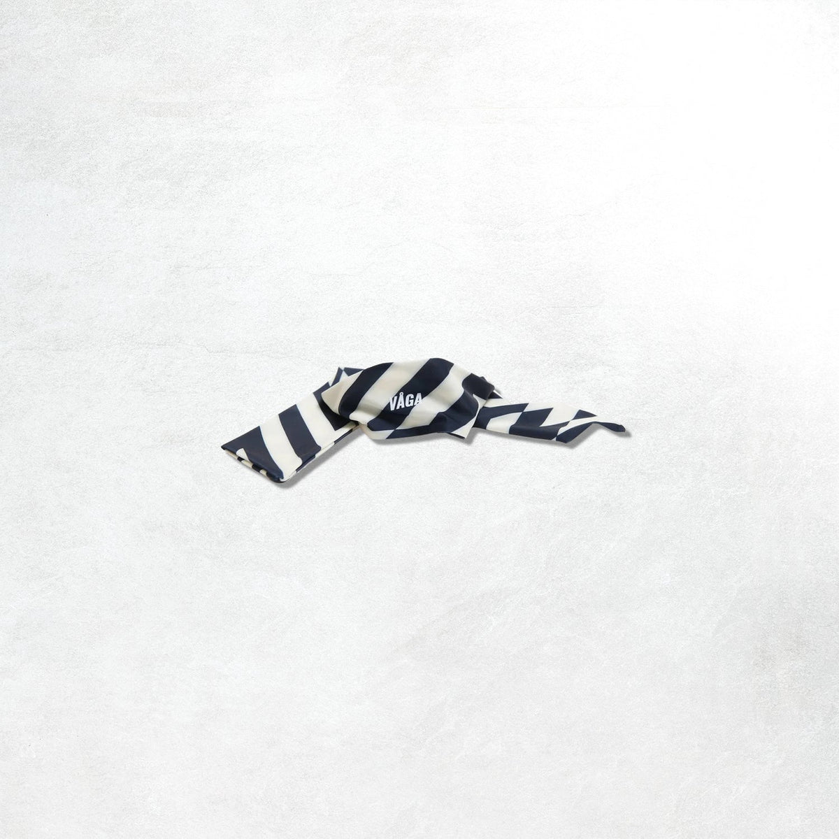 VAGA Summer Tie Back Headband: Pastel Yellow / Navy Blue