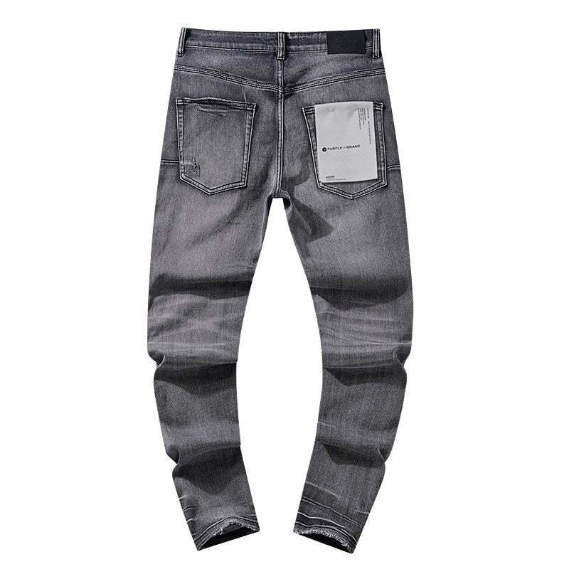 Purple Brand Gray Distressed Jeans
