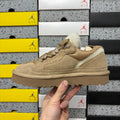 UGG Lowmel Lace-Up Sneaker – Suede & Mesh Low-Top Trainer with Shearling Lining & Tonal Lug Sole in Sand