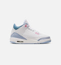 Air Jordan 3 Retro Cobalt Bliss – Grade School Lifestyle Shoe in White/Cobalt Bliss/Football Grey/Pink Glow