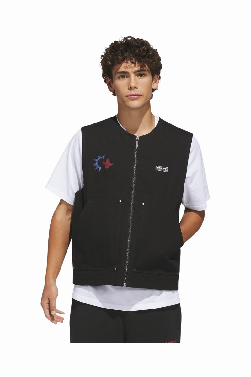 ADIDAS SKATEBOARDING GONZ PLAID VEST Black