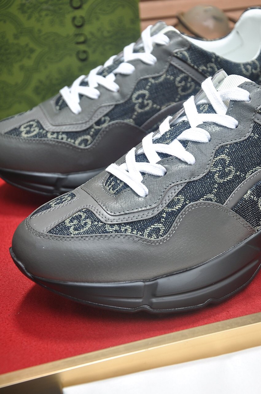 Gucci Black GG Pattern Sneakers