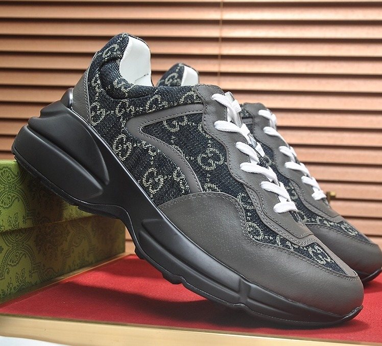 Gucci Black GG Pattern Sneakers