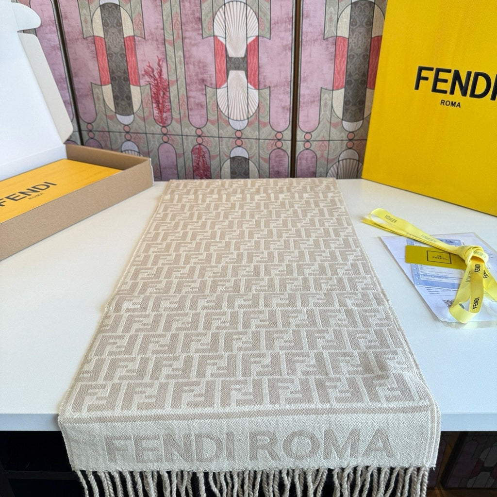 FENDI FF Fringed Scarf