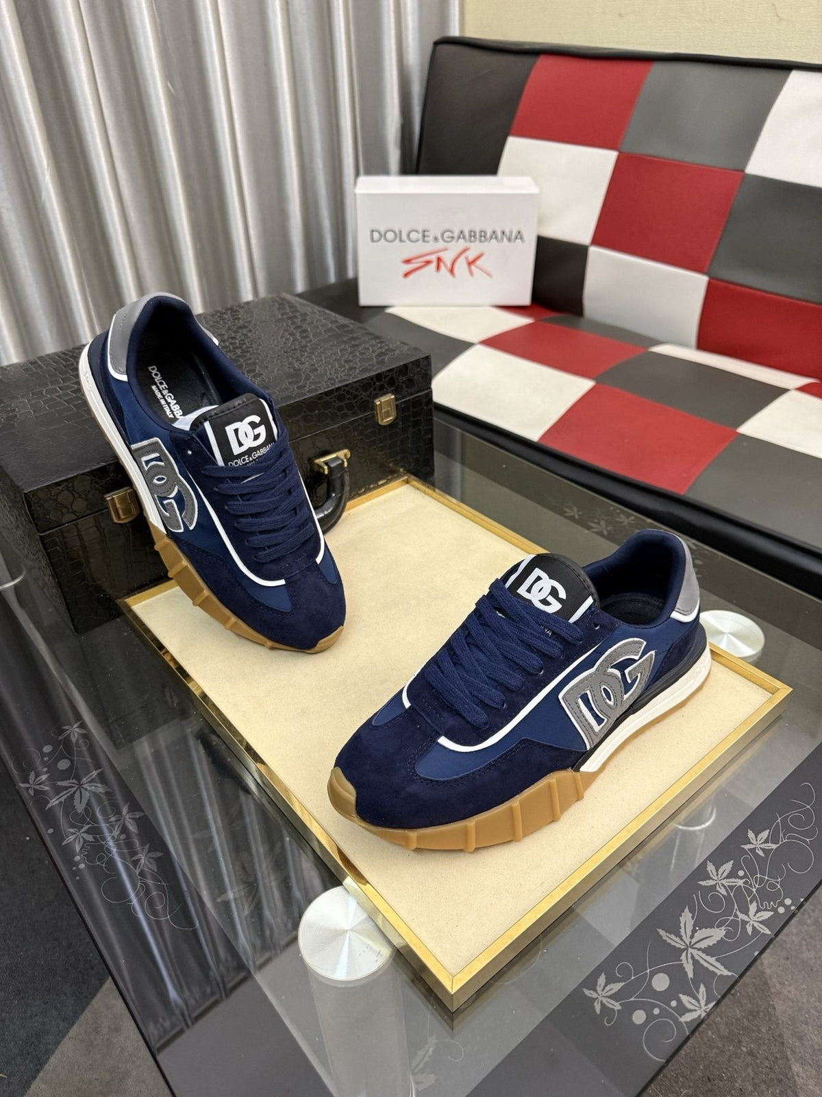 Dolce & Gabbana Navy Gum-Sole Sneakers