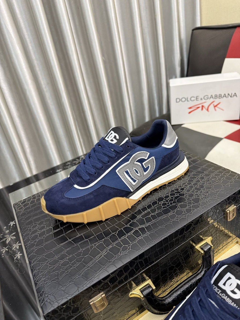Dolce & Gabbana Navy Gum-Sole Sneakers