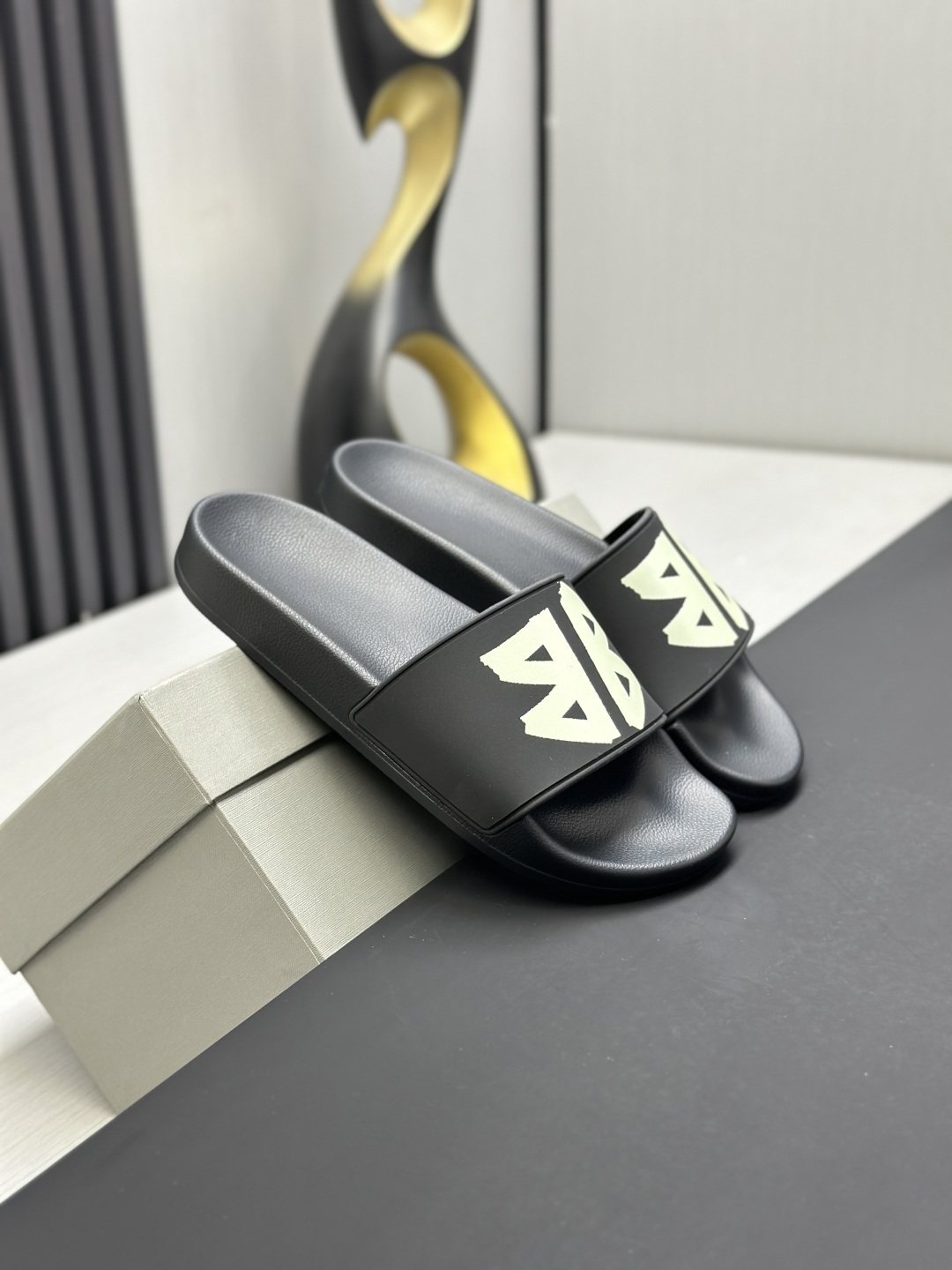 Balenciaga Logo Slide Sandals