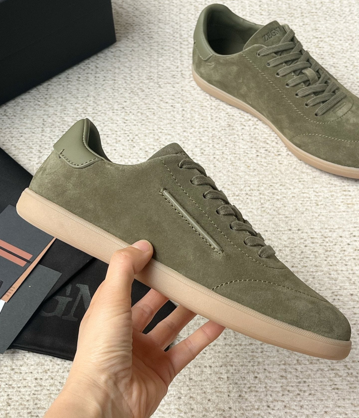 Zegna Triple Stitch Monte Low-Top Sneakers