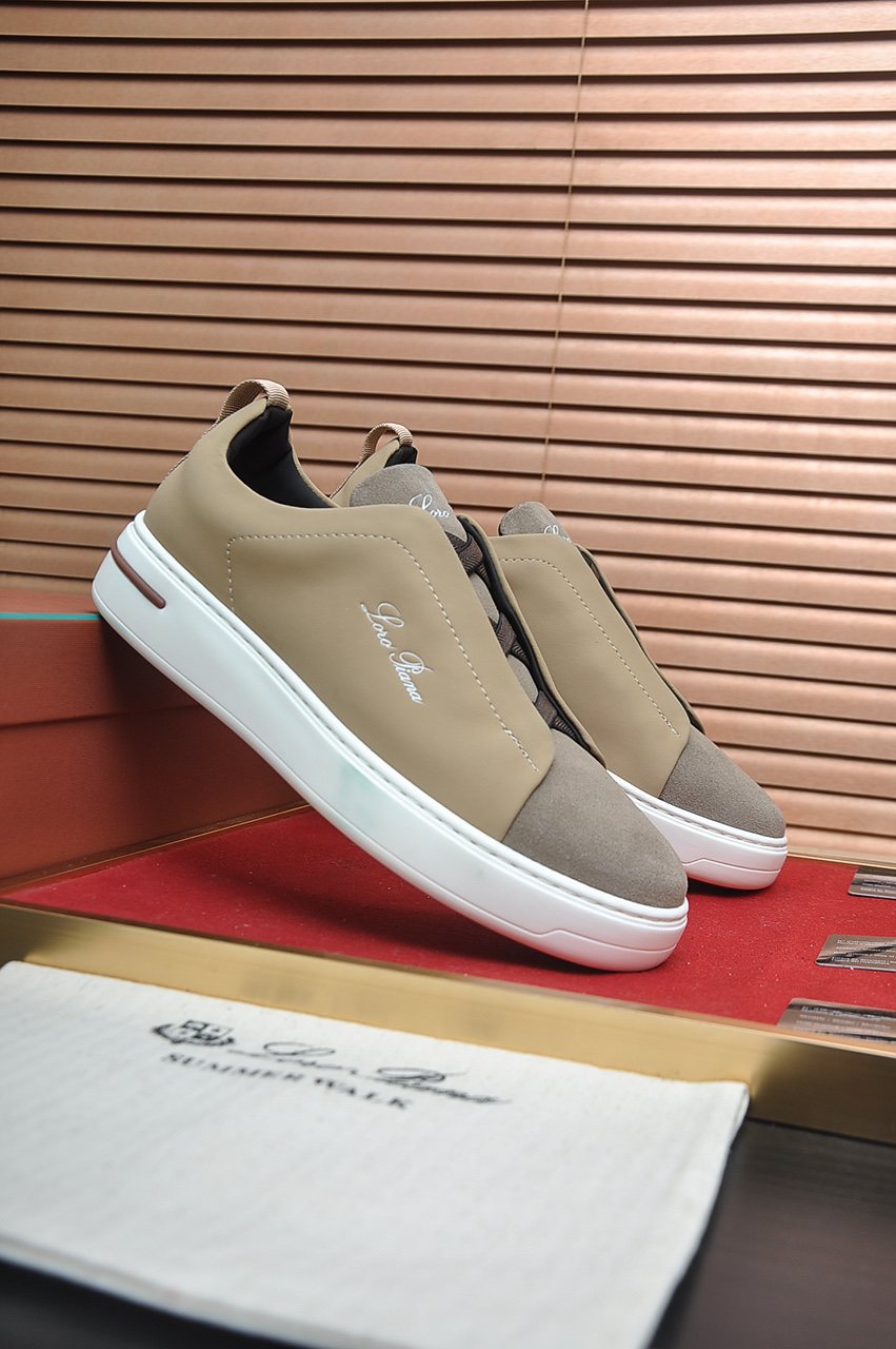 Loro Piana Low-Top Slip-On Sneakers