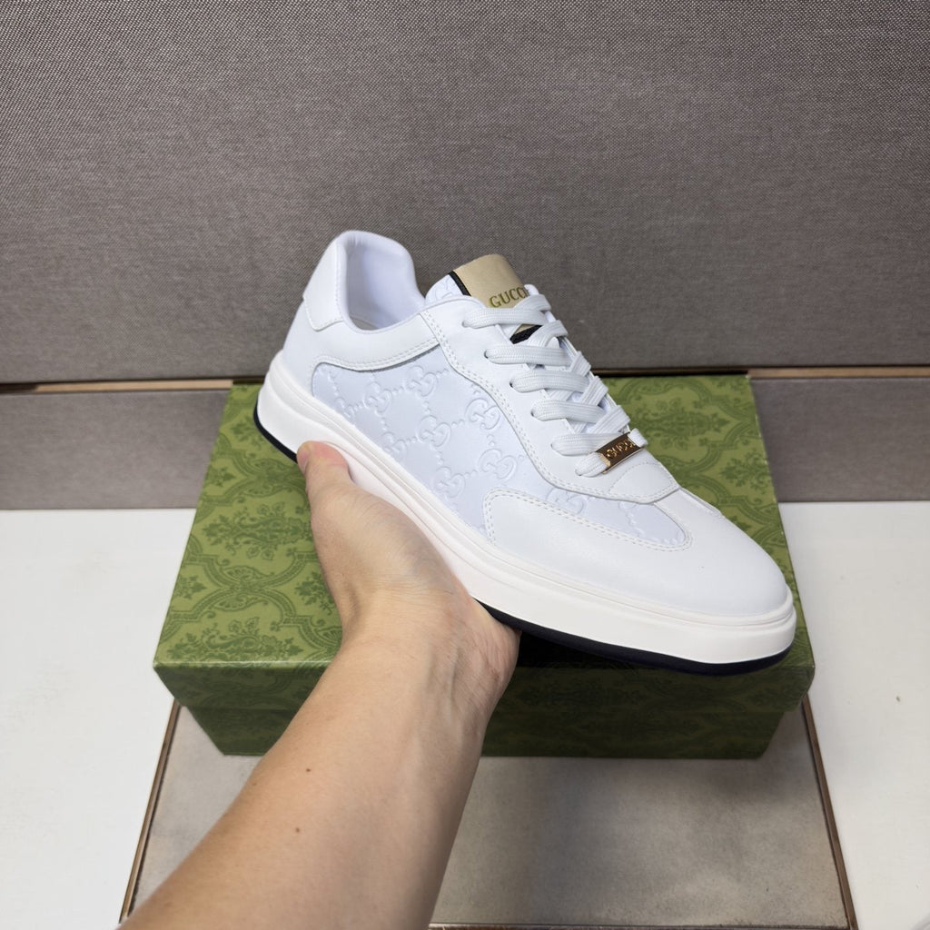 Gucci Men's Embossed Low-Top Sneakers