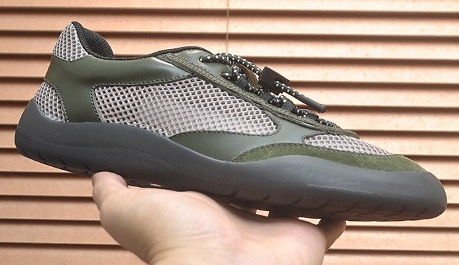 Prada Mesh Panel Low-Top Sneakers - Padded Collar
