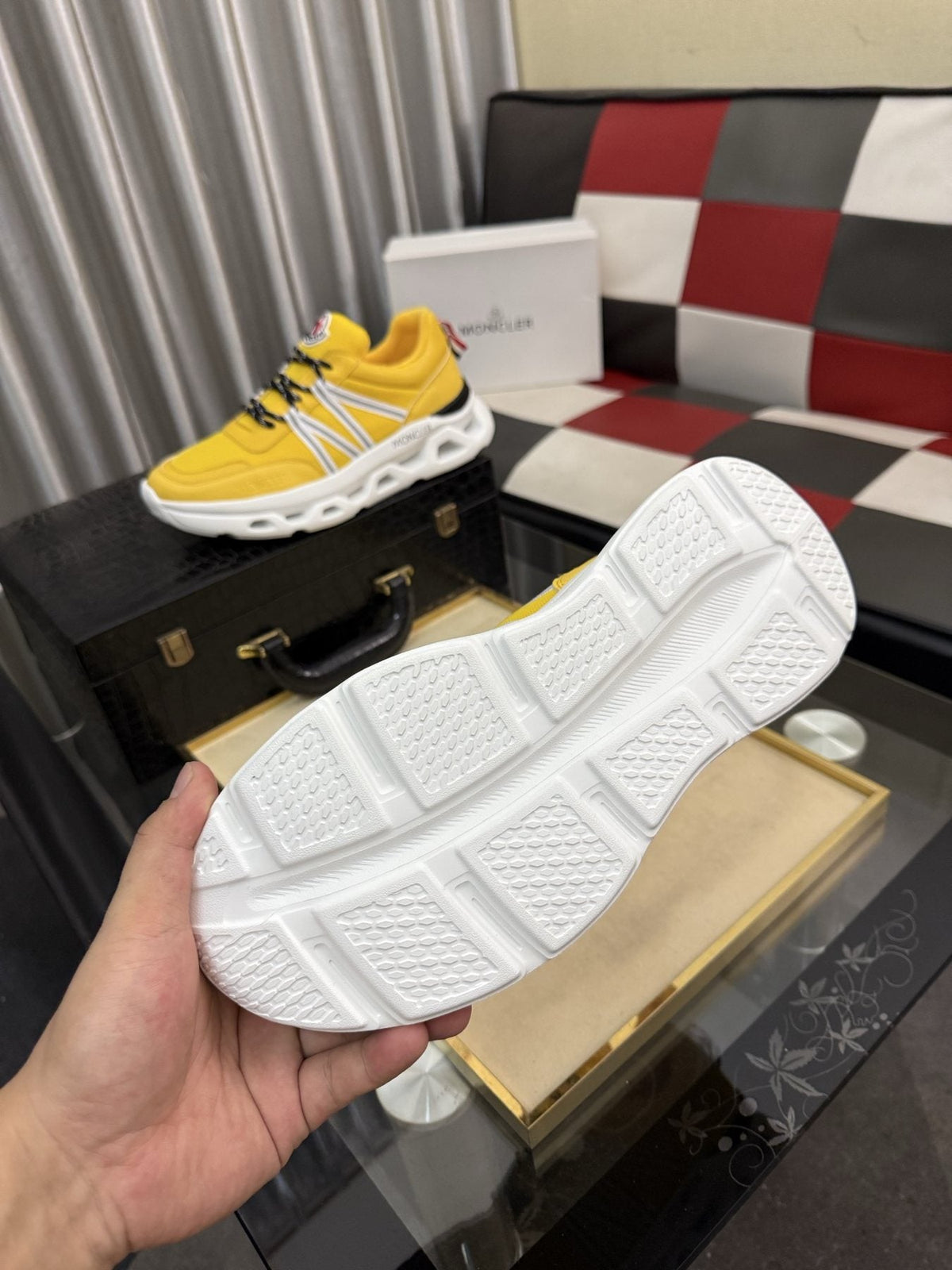 Moncler Sculpted-Sole Lace-Up Sneakers