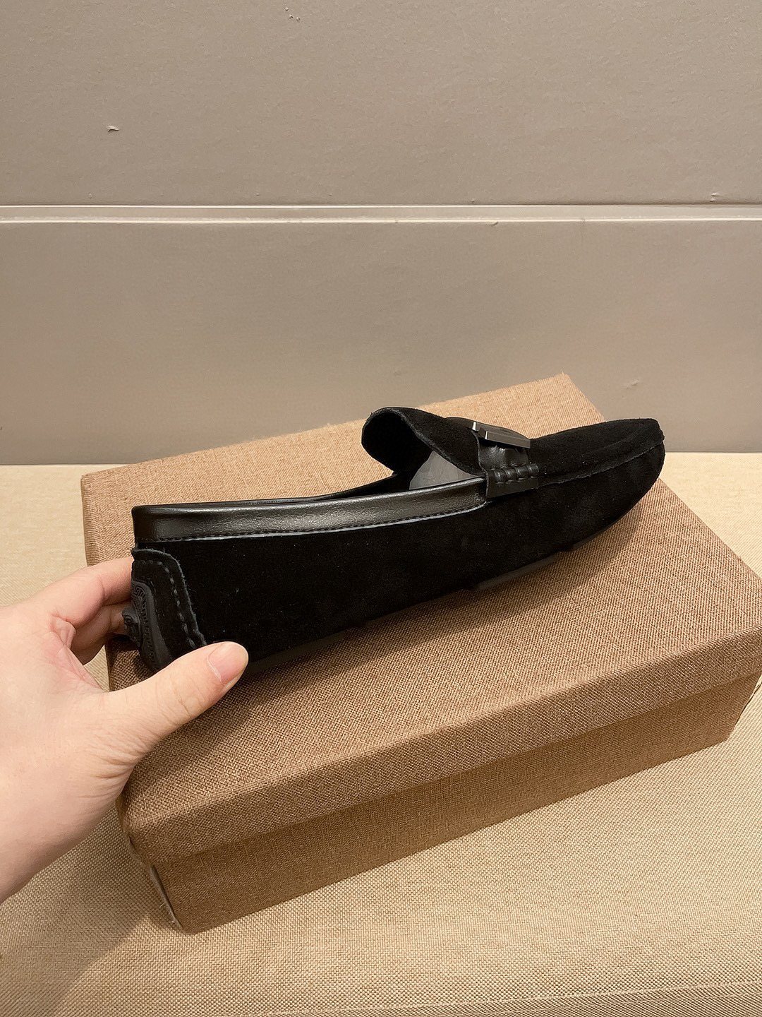 Versace Men's Geometric Buckle Loafers