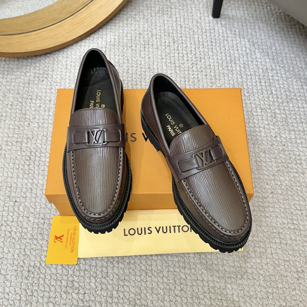 Louis Vuitton Men's Textured Lug Sole Loafers