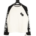 Chrome Hearts Horseshoe Hardware Gothic Raglan Long-Sleeve T-Shirt - Black/White