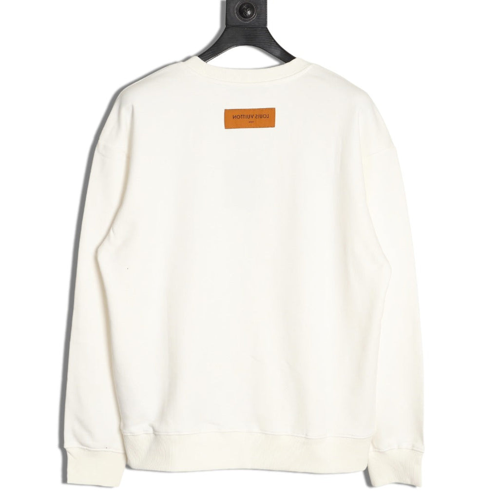 Louis Vuitton Sketch-Style Pumpkin Graphic Crewneck Sweatshirt - Cream